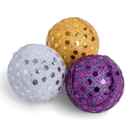Petface Glitter Balls Cat Toy (Pack of 3)