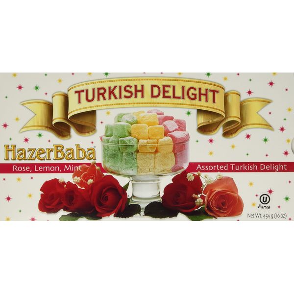 Hazerbaba Turkish Delight with Rose, Lemon & Mint – 1lb