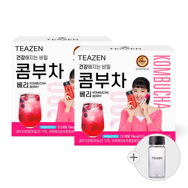 Teazen Kombucha Berry 30 sticks x 2 boxes (bottle included)