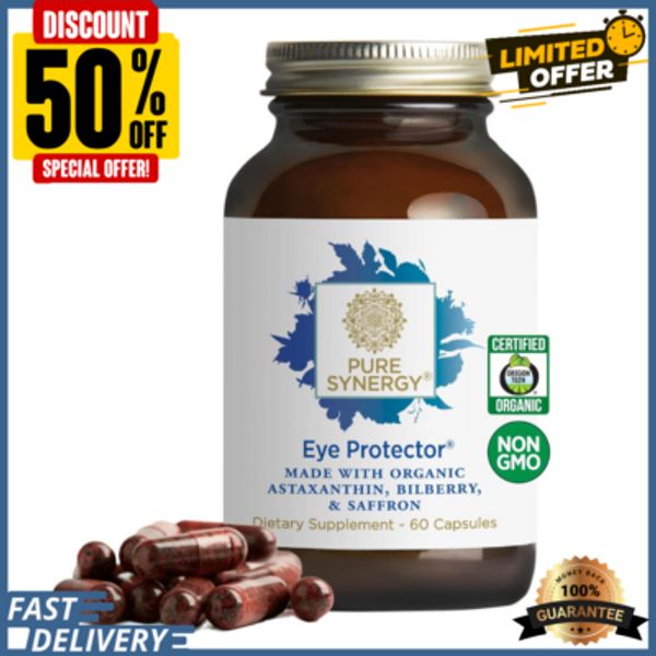 PURE SYNERGY Eye Protector | 100% Natural, Vegan Eye Health Supplement | 60 Caps