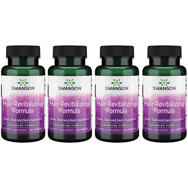 Swanson Advanced Hair Revitalizing Formula 60 Tabs (4 Pack)