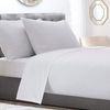 Tim's Textiles Deep Fitted Bed Sheets - Poly Cotton- Easy Care Non Iron Percale Bedding (White, King)