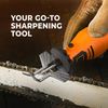 Sharp Pebble Electric Chainsaw Sharpener Kit - Comes with Chain Saw Sharpener Tool, 4 File Size Diamond Sharpening Wheels, Angle Attachment, Wrench & eBook.