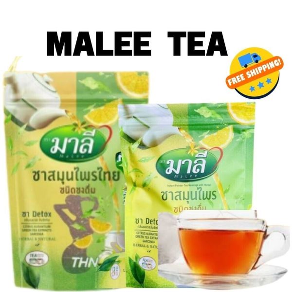 Malee Tea Herbal Detox Drink Instant Organic Cleanse Colon Weight Control 150