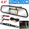 4.3" Backup Camera Mirror Car Rear View Reverse Night Vision Parking System Kit
