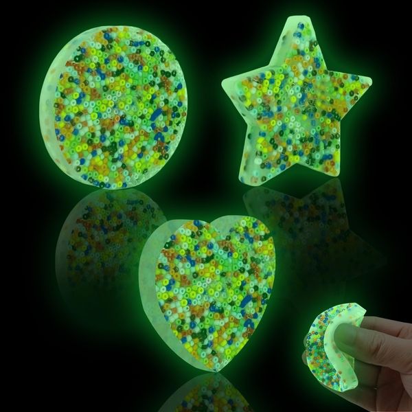 Gytera 3 Stück Skin Picking Fidget Pads, Leuchtende Fidget Toys für Kinder Erwachsene, Silikon Fidget Pads für Hautknibbeln, Stressabbau, ADHD und Angst, Picky Fidget Pads, Skin Picking Squeeze Toys