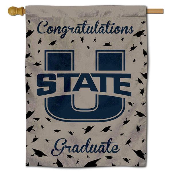 Utah State Aggies College Graduation Gift Banner Flag