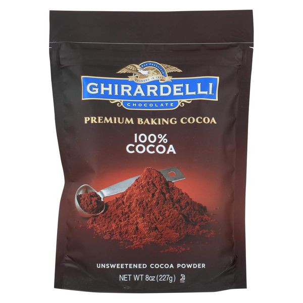 Ghirardelli 100 Percent Unsweetened Premium Baking Cocoa, 8 Ounce (Pack of 6)