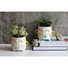 Cute  Face Planter Smiley Succulent Pot, 3 Inch Ceramic Plant Pot