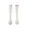 2PCS Ceramic Cat Animal Hanging Spoon Cute Coffee Spoon Kitchen Tool Novelty Gift