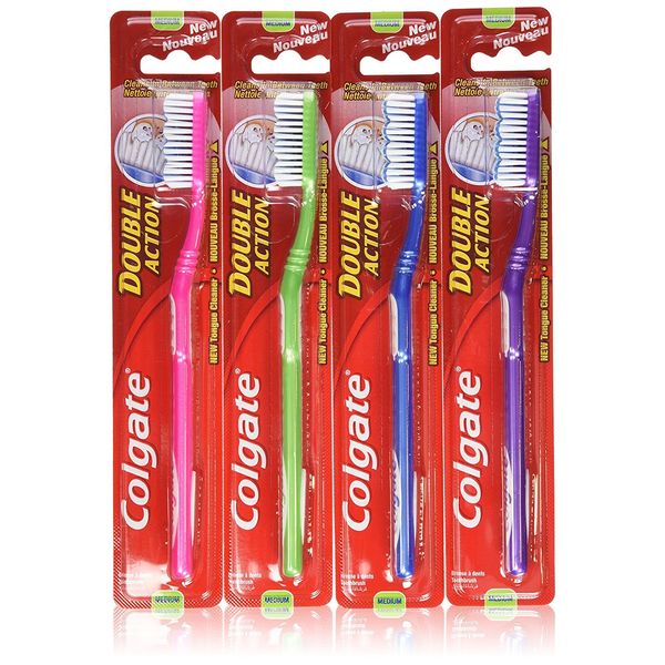 Colgate 1 x Double Action Toothbrush Medium Multi-Coloured