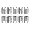 sourcing map Self Tapping Threaded Inserts, 15pcs Inner M5-0.8 Outer M8x10 303 Stainless Steel Slotted Thread Repair Inserts Nuts