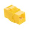 NavePoint CAT6A UTP Inline Keystone Coupler, 10 Pack, Yellow