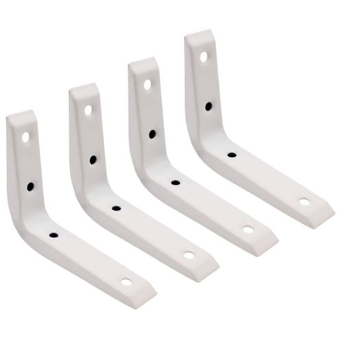 Strong Shelf Bracket Reinforced 100x75mm White Pack of 4 EAI Brand