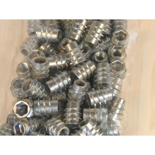 Threaded Inserts for 1/4"-20 bolts (QTY 72 pack) (72 pack only)