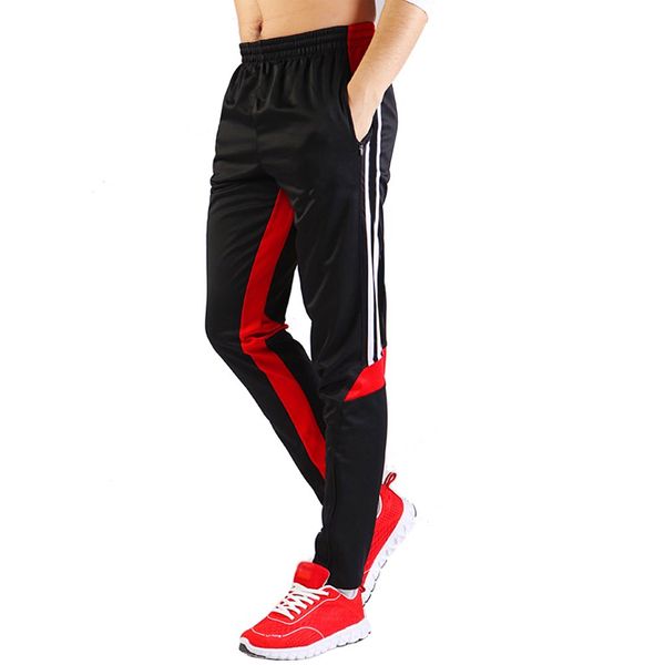 Shinestone Men's Skinny Sportswear Soccer Training Pants Fitness Pants Casual Pants 2 Colors（Small, Black Red）