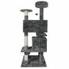 Gray Cat Tree Tower Activity Center Large Playing House Condo Rest Cat 55"