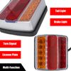 1 Tail Set Trailer Light 12V 16 Led 10m Line 7 Pin Kit Plug Indicator Stop Lamp
