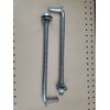 (2pcs) 12" Chain Link Gate J-BOLT HINGE: 5/8" pin Threaded J-Bolt Post Hinges
