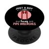 Just A Boy Who Loves Pipe Wrenches PopSockets Swappable PopGrip