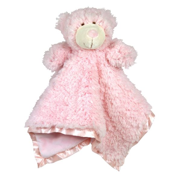 Stephan Baby Plush Cuddle Bud Security Blankie, Pink Bear