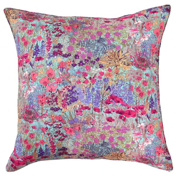 DDintex Floret LONDON Cushion Cover Alice's Garden Turquoise 45x45cm [With Liberty Print]