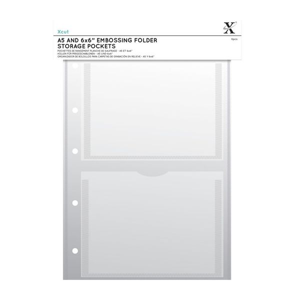 Xcut A4 Embossing Folder Storage Case Wallets (5pk) - with A5 Pockets