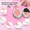 Solid Builder Gel for Nails Kit 15g– 4-in-1 Solid Builder Gel for Nail Extension & Art, Mirror Powder Effects, Easy Mold Design (Set A)