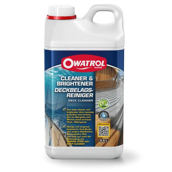 Deck Cleaner, Boat and marine Cleaner and Brightener for all types of weathered wood, rejuvenate wood with ease, 1 Liter (1.06 US Quart)