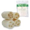 4" Natural Loofah Exfoliating Body Sponge Scrubber for Skin Care in Bath Spa Shower Pack of 4