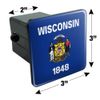 GRAPHICS & MORE Wisconsin State Flag Tow Trailer Hitch Cover Plug Insert