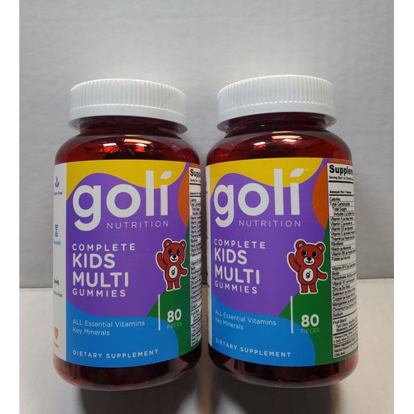 2X Goli COMPLETE KIDS MULTIVITAMINS 160 Gummies Children Vitamins Exp:01/2024