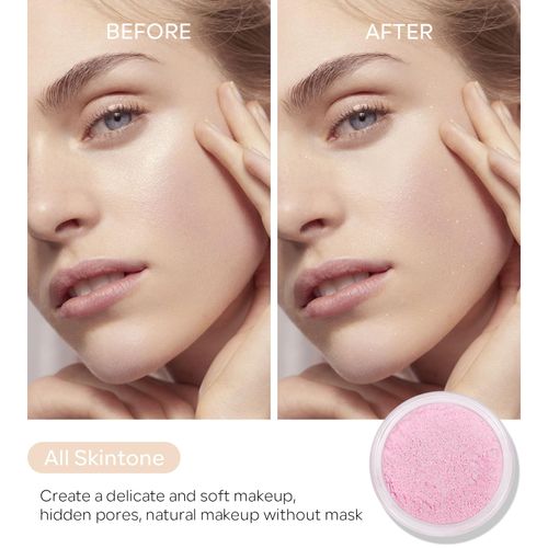 KYDA Pearl Loose Powder, Shimmer Face Setting Powder, Loose Highlighter Setting Makeup, Lasting Glossy Coverage, Lightweight Fine Texture, Soft Focus Finish-#02