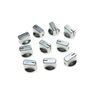 KAISH 10pcs Guitar AMP Effect Pedal Knobs Pointer Knob with Set Screw Silver