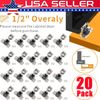 20X 1/2" Overlay Soft Close Face Frame 105° Compact Door Cabinet Hinges Handware