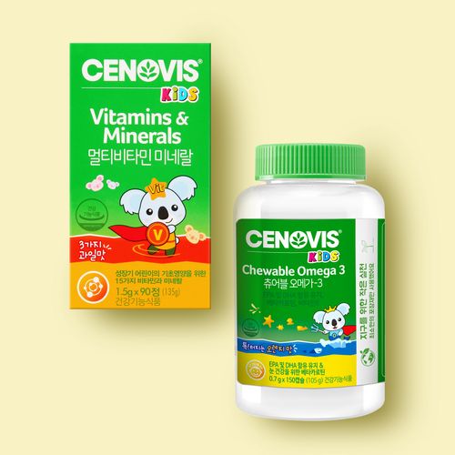Senobis Kids Kids Set (Chewable Omega 3 150 Capsules + Multivitamin Mineral 1.5g x 90 Tablets 240g)