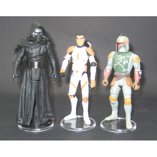 25 x Star Stands clear modern SW action figure medium display stands
