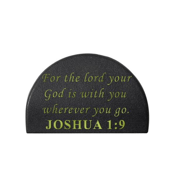 NDZ Performance JP1 Grip Plug for Glock 17 19 21 22 23 24 31 32 34 35 38 Gen 1-3 in 9mm .40 .357 10mm .45 ACP Color Filled Laser Engraved in Light Green - Bible Joshua 1:9