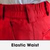 Golf Knickers Red Microfiber (Plus Fours) for Men - 34"