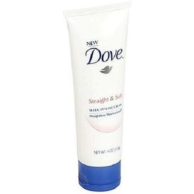 Dove Straight & Soft Sleek Styling Cream 4 Oz New