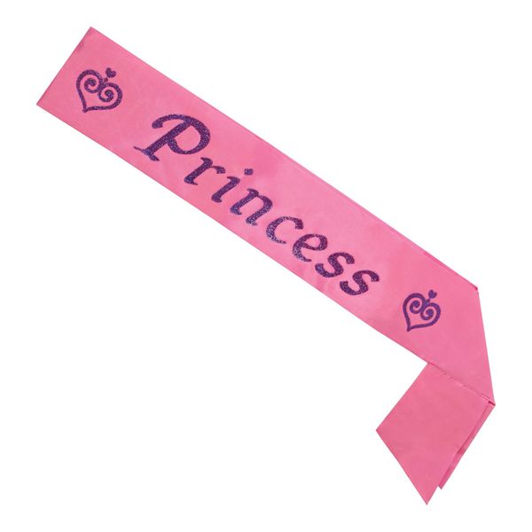 Princess Satin Sash Party Accessory (1 count) (1/Pkg)