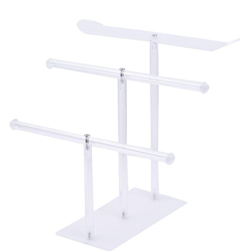 hongmo Headband Stand Hair Band Holder Acrylic Headband Organiser Hair Accessories Organiser Clear Stand for Girls Headband Stand 3 Level Clear Headband Holder
