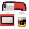 tee-uu Drive Organiser DIN A6 3 Colours Logbook Folder Storage in Glove Compartment Removable Key Clip Red Black Blue, red