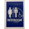 Acrylic Restroom Sex Neutral Sign set (round + rectangular), ADA & Braille