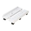 PARTISAN 2 Color 6 Row Caster CPU Stand with Adjustable Width Size ATX Tower PC Desktop Stopper Storage, White