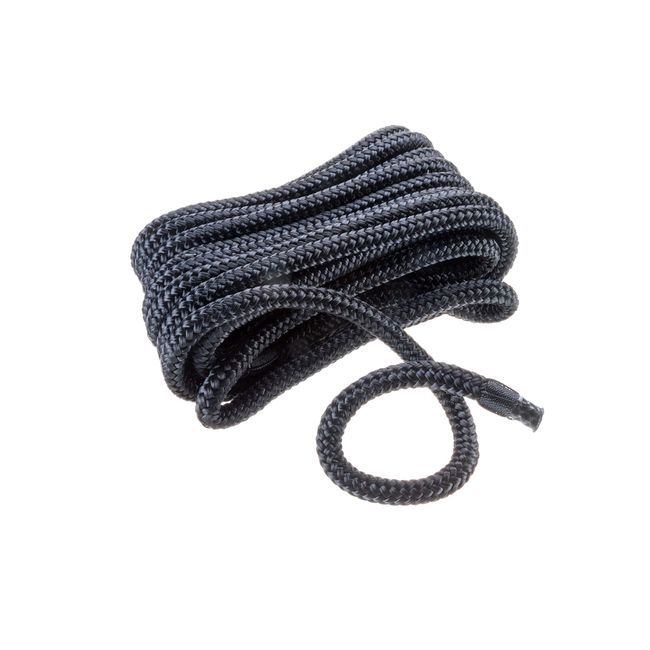 SEACHOICE Double-Braid Nylon Dock Line 3/8" x 20' 40271 Black