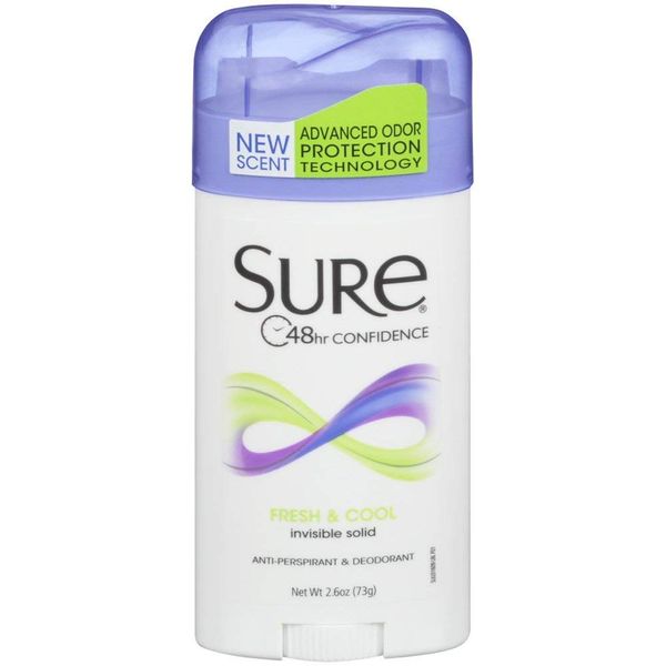 Invisible Solid Fresh Scent Antiperspirant Deodorant By Sure For Unisex 2.6 Ounce Deodorant Stick