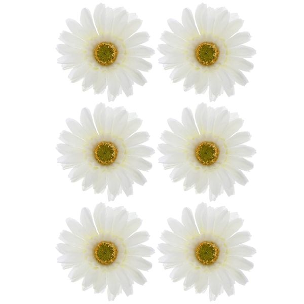 Beaupretty 12pcs Sunflower Hair Clips Daisy Flower Barrette Hawaiian Beach Alligator Hair Clips Headpiece Hairpin Brooches for Women Girls Summer Hair Accessories White