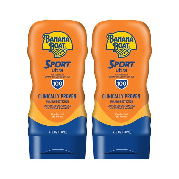 Banana Boat Sport Ultra SPF 100 Sunscreen Lotion, High SPF Sunscreen Pack, 4oz each (Pack of 6, 12 Count Total)