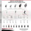 Service Caster Brand Replacement for Colson Caster 1.04367.441 MTG42 BRK3